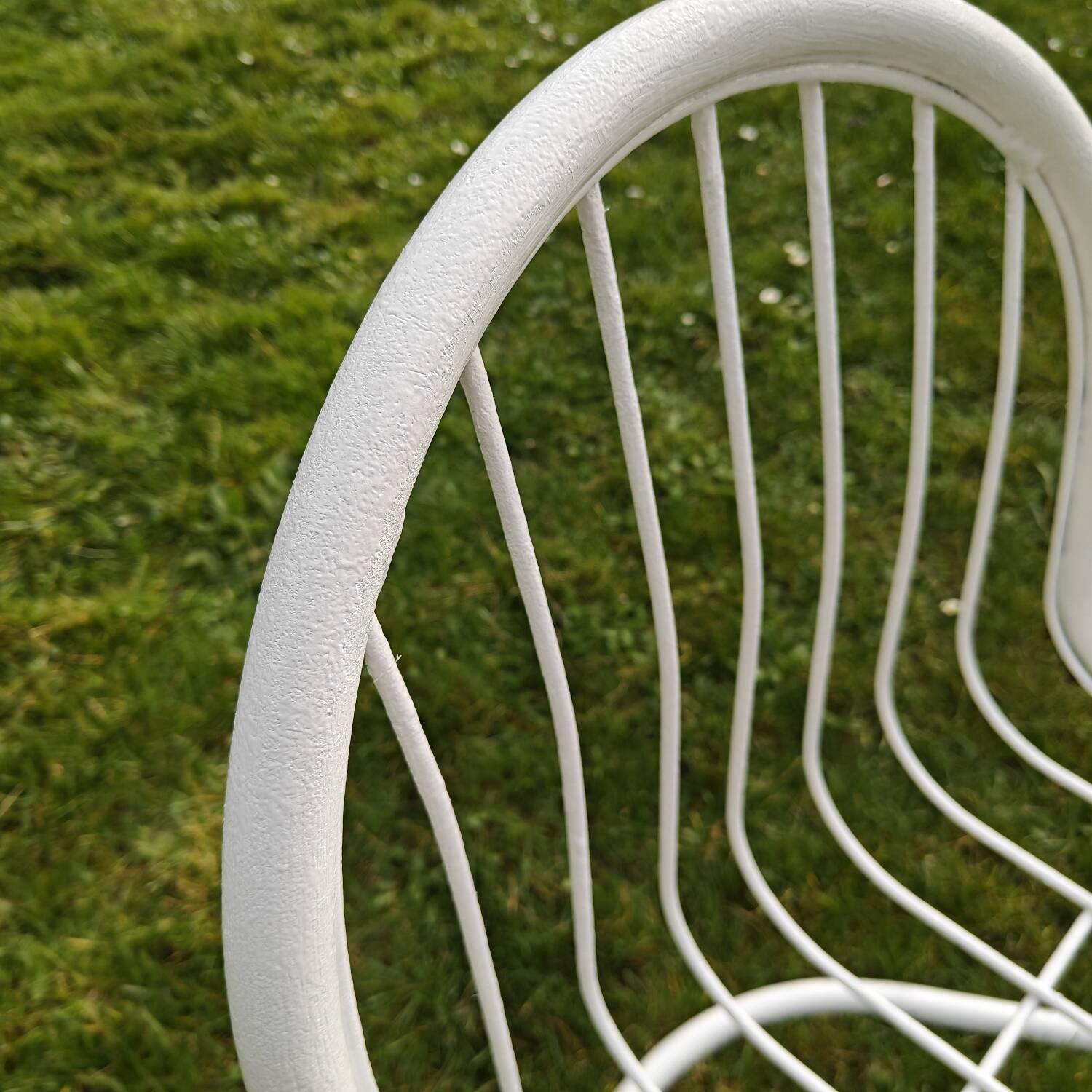 70s tubular garden bench