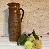 Old large glazed stoneware pitcher