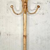 Bamboo and rattan coat rack