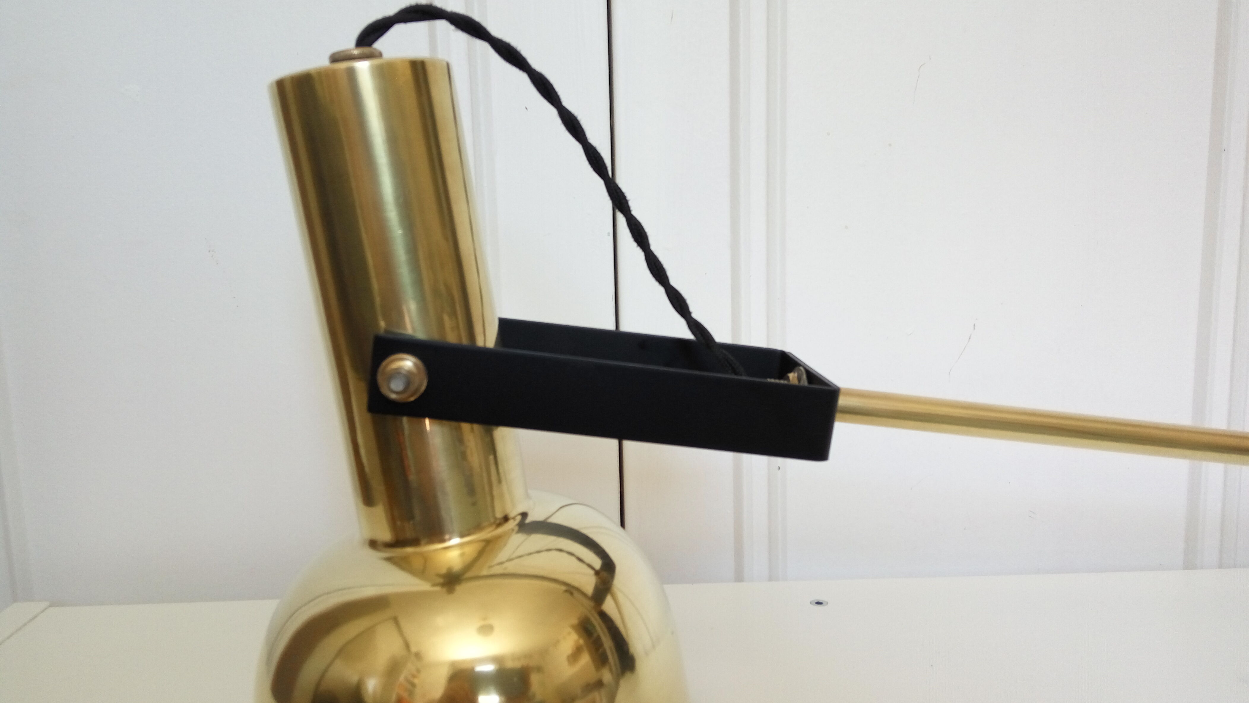 Wall light  vintage brass lamp
