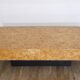 Table basse en bois et loupe d'orme 1970