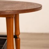 Vintage 60's table in wood and brass italian design