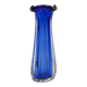 Vase, mid-century modern, blue glass, by J. Hospodka, Czechoslovakia, 1960s.