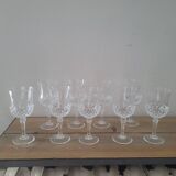 Set of 9 vintage liqueur glasses – baroque chic style – 1970s