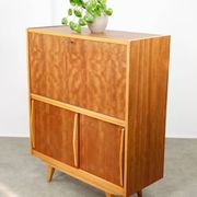 Mid-Century Modern Scandinavian Wooden Bar Cabinet, 1950s