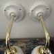 Pair of vintage white opaline sconces restored