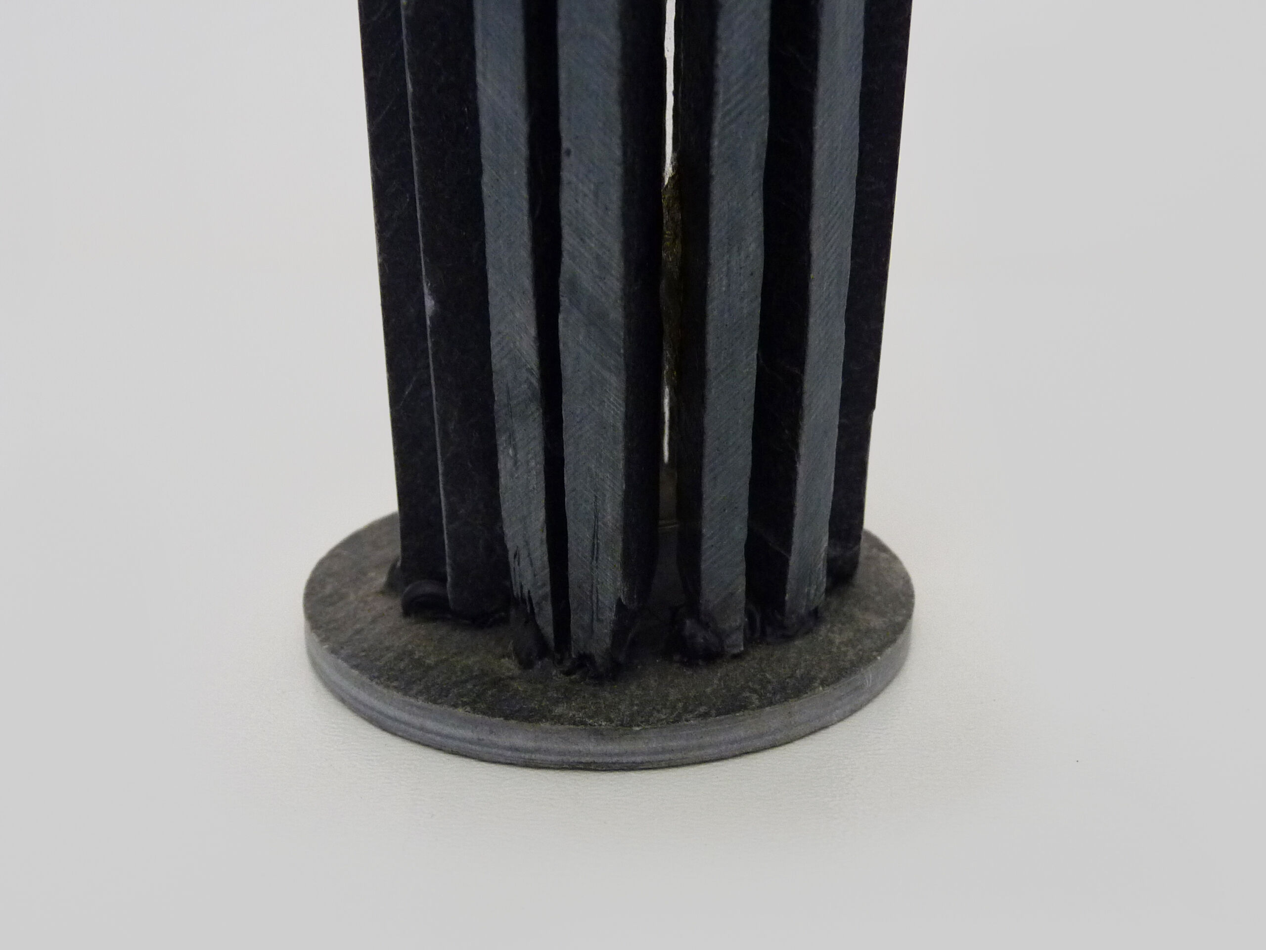 Brutalist vase, slate soliflore and glass