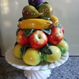 Coupe à fruits trompe l'oeil années 50