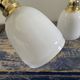 Pair of vintage white opaline sconces restored
