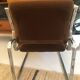 Vintage armchair in chrome and brown fabric year 1970