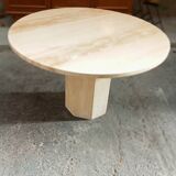 Travertine round table
