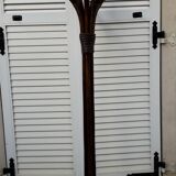 Rattan coat rack