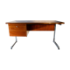 Ordo desk, teak, 1970, chrome cantilever footing