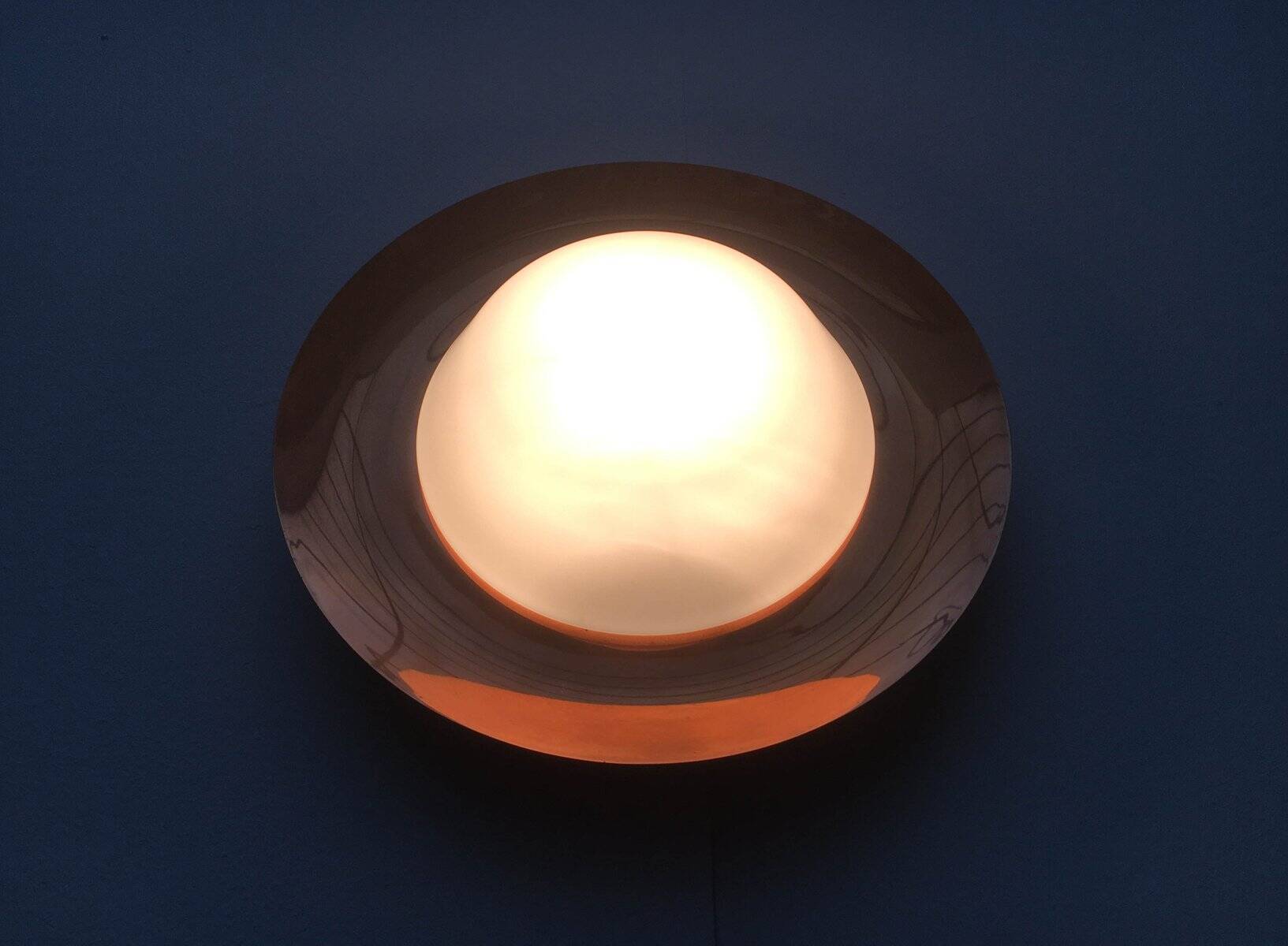 Mid-Century Copper Ceiling Lamp by BUR, Bünte & Remmler