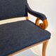 Biedermeier Armchair, Solid Beech, Black Boucle, South Germany circa 1830