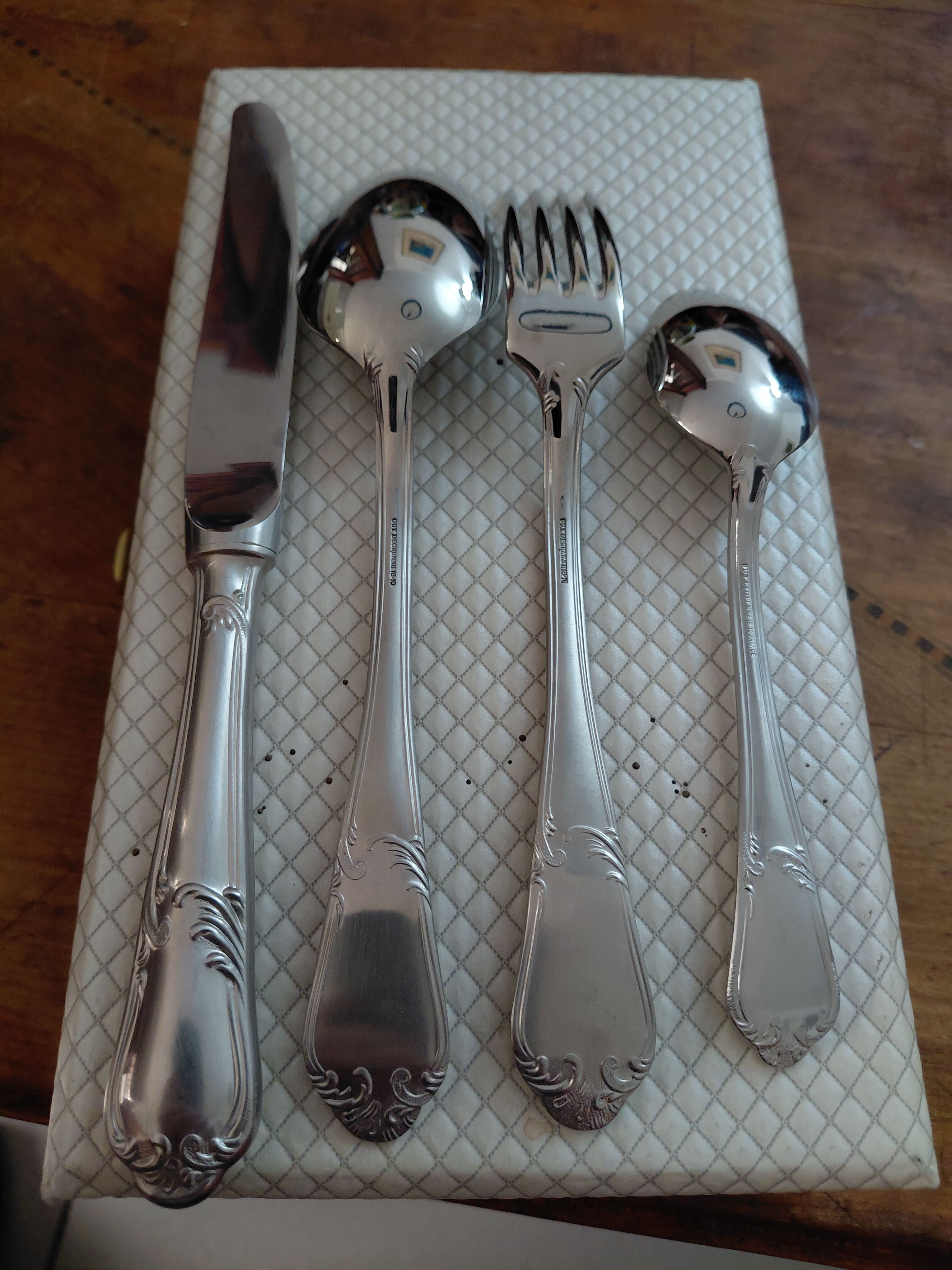 Set of 4 stainless steel children's cutlery by Guy Degrenne