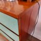 Commode Tchèque bois et formica vert d'eau