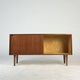 Buffet bas en teck vintage des années 60, style mid-century HiFi.