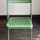 Chaise de jardin en tôle perforée 1950