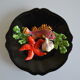 Assiette Vallauris 60's barbotine poisson