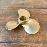 Brass "propeller" candle holder