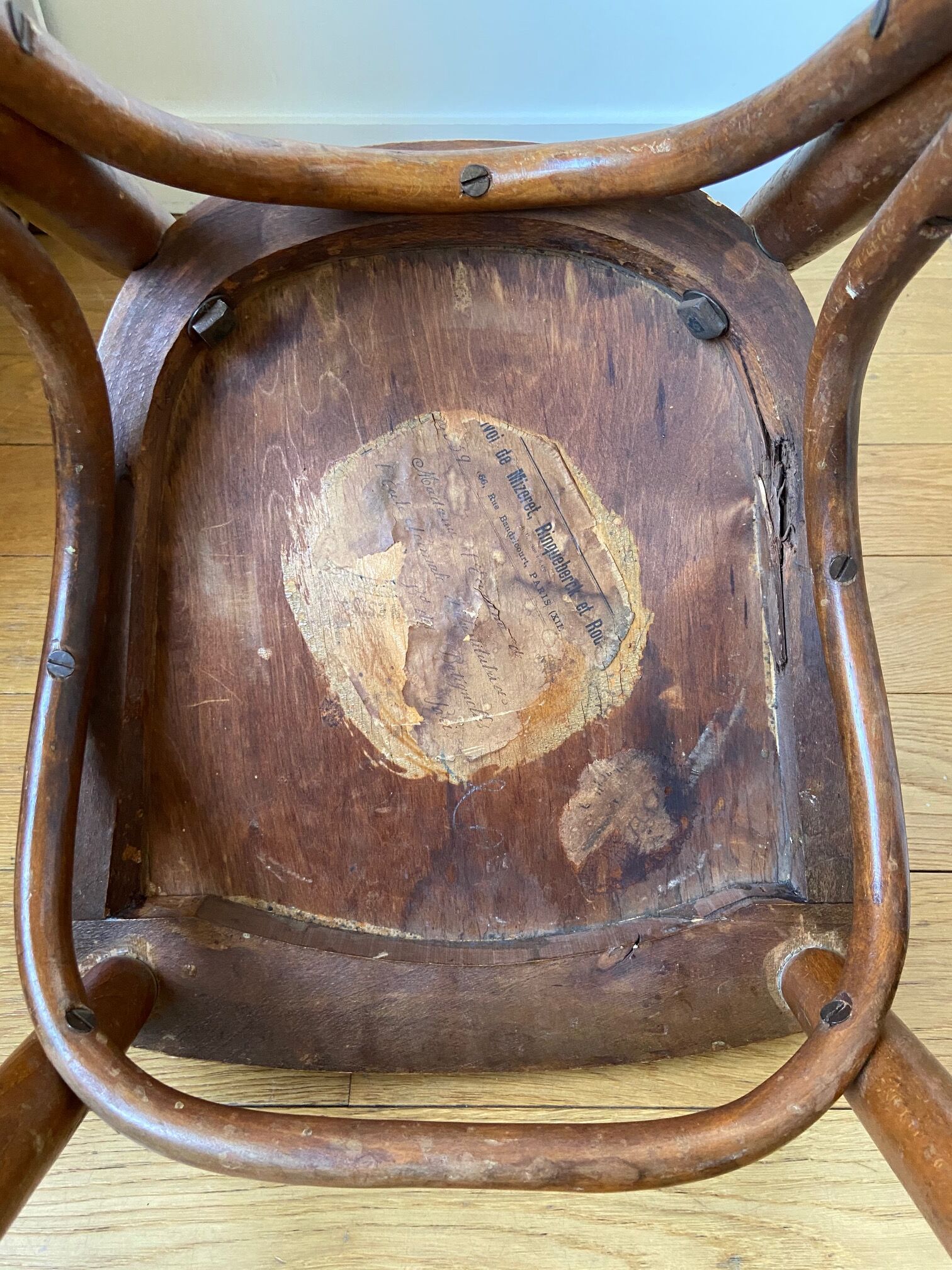Wooden bistro chair