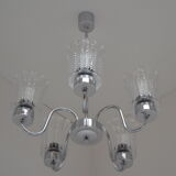 Chrome chandelier Jilove u Decina,1970