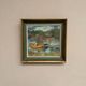 Oil on Swedish Panel - "Dock" by Dal-Edvin - Signed - Vintage and Framed - 31 × 30 cm (12.2 in × 11.8 in)