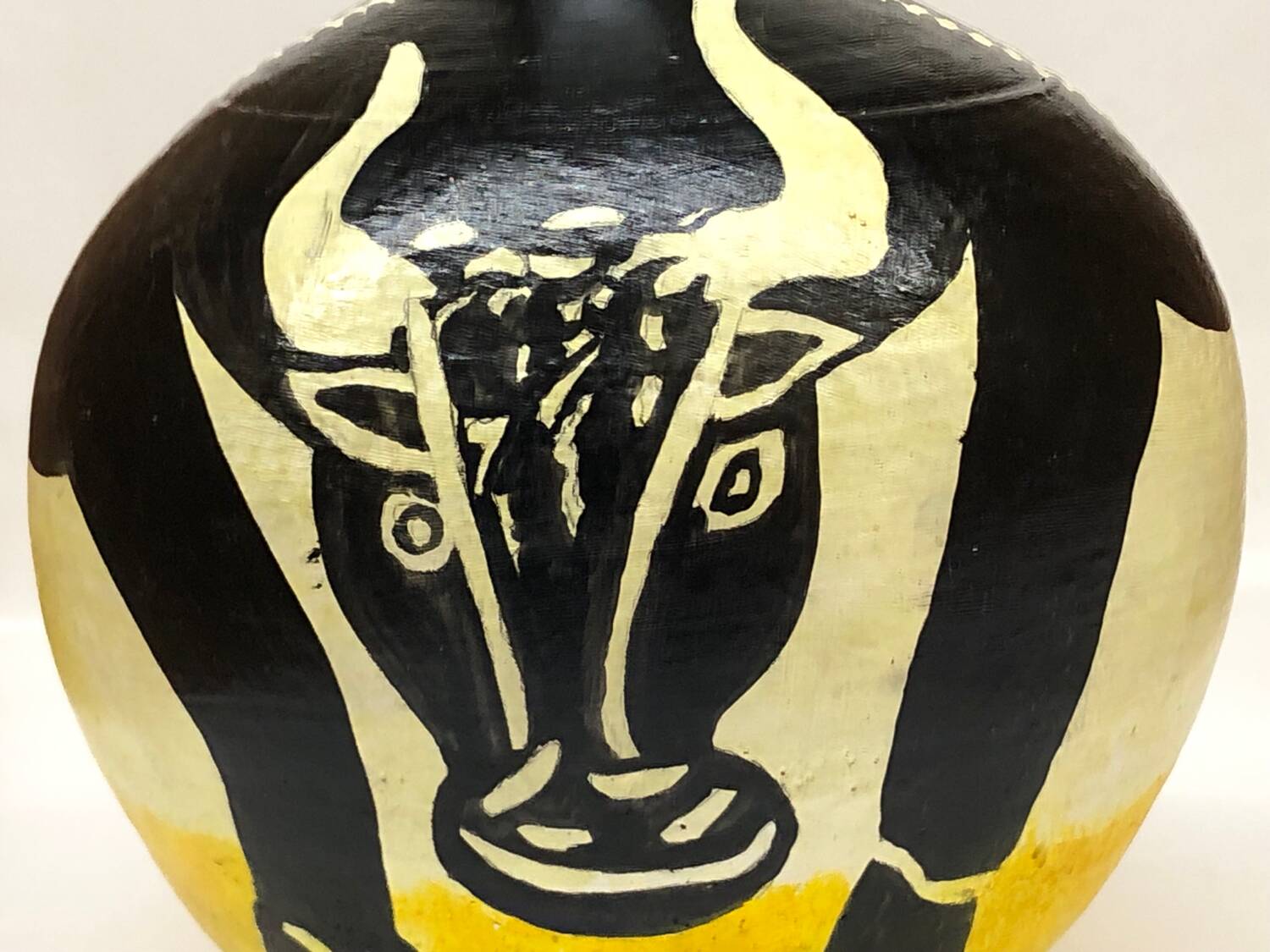 Picasso-inspired bull vase