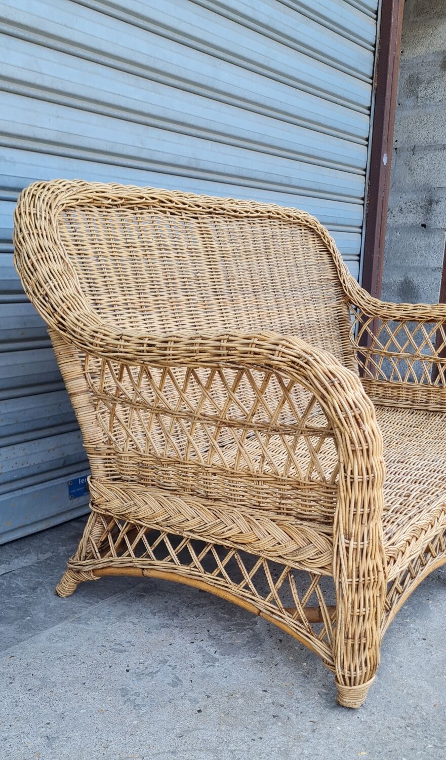 Rattan and wicker sofa 1960