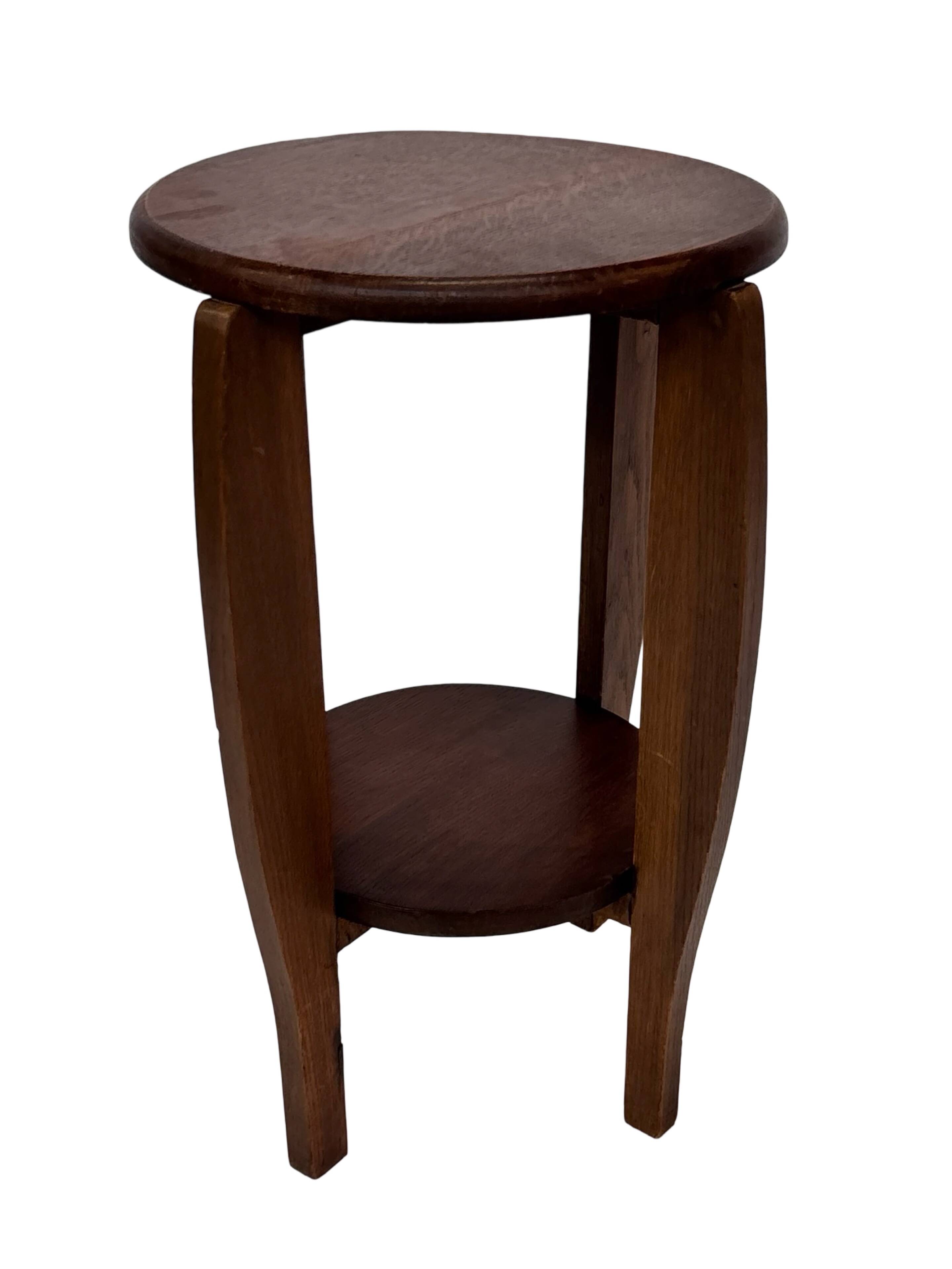 Art Deco Side Table Plant Table Oak 1950s Design