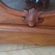 Curved showcase library carved wood 2 doors mahogany English style