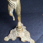 Pair of candlestick buds cherub angel brass