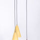 Aluminum yellow chandelier 1960s