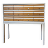 Entry console / Architect's furniture Borgeaud 1970 - Lacquered steel & C