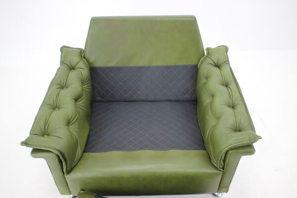 fauteuil En cuir Vert Des Années 1970 Allemagne