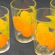 Set of 4 ARCOROC glass orangeade glasses. 1970s.