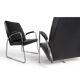 Set of 2 tubular steel Bauhaus Streamline leather armchairs, 1930.