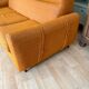 Vintage orange convertible sofa