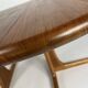 Vintage round teak dining table solid wood danish design 70s