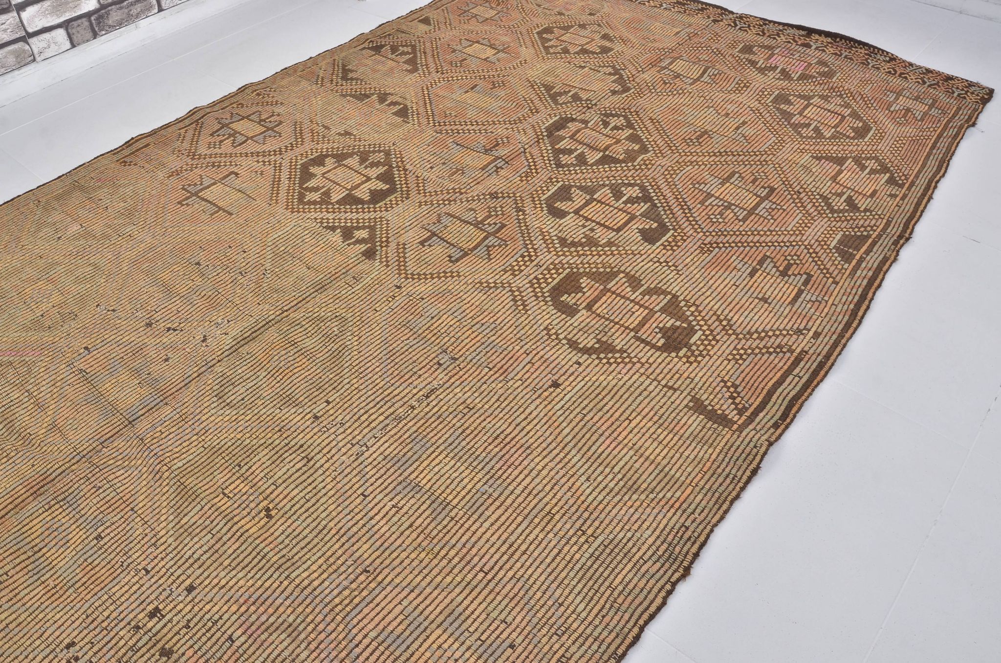 Tapis kilim anatolien vintage Oushak sku c27