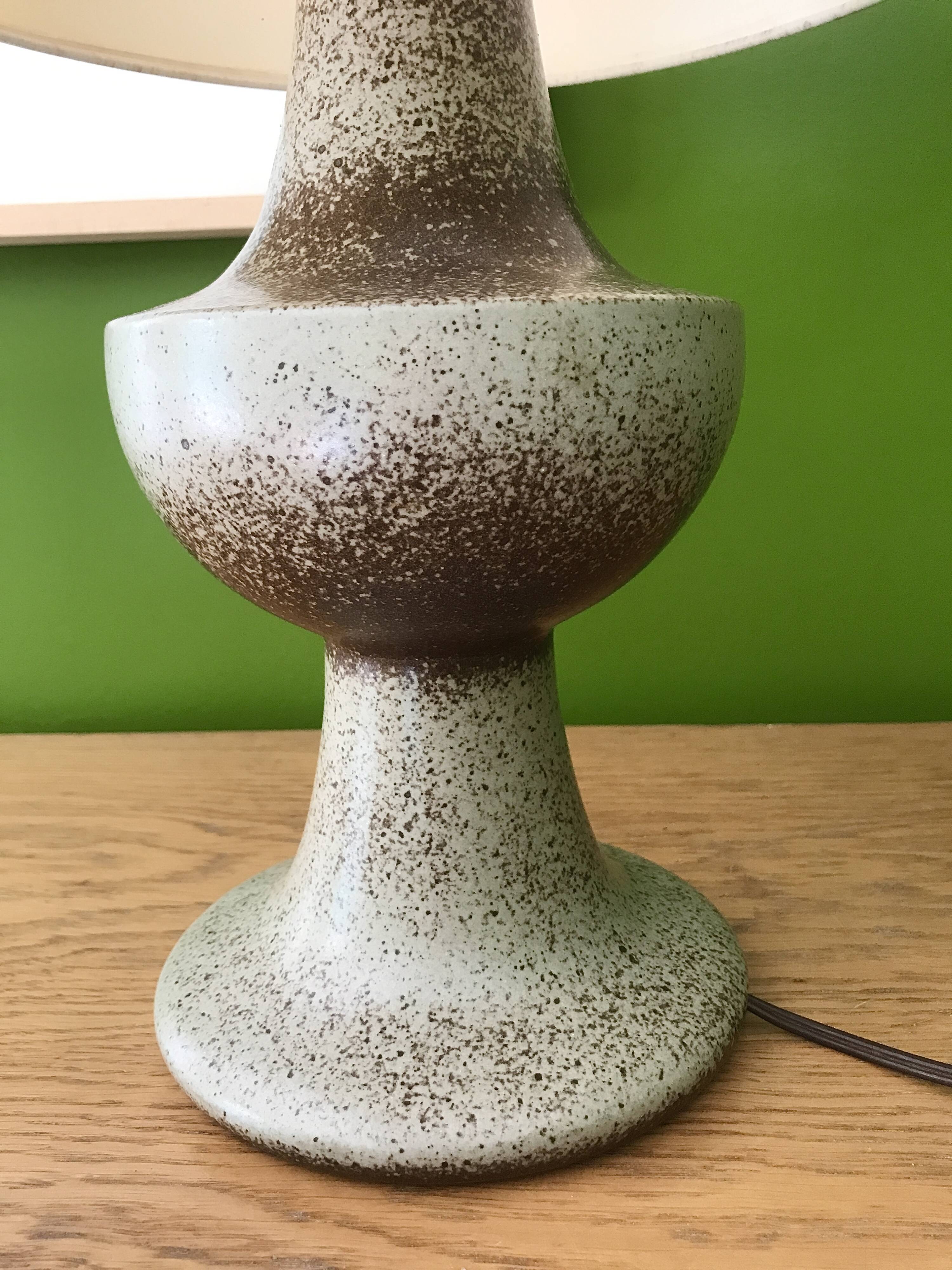 Brutalist table lamp in pyrite stone