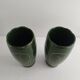 Pair of vintage empire green ceramic vases – Iris decoration & gilding