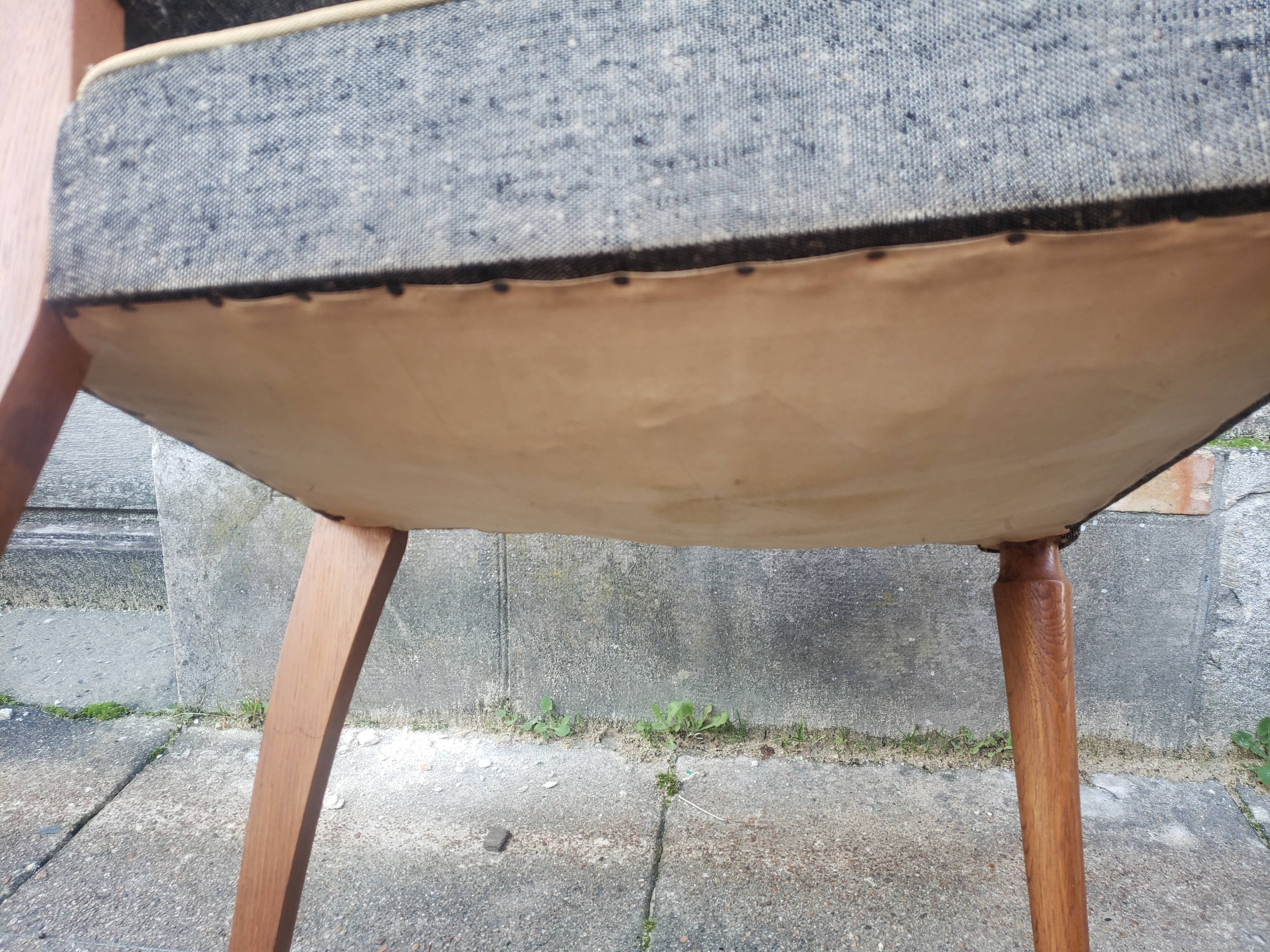 8 vintage chairs lined grey black