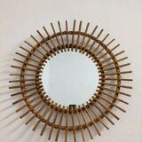 Sun mirror rattan from the 60s/70s