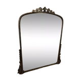 Large gilded mirror with pediment