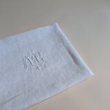 Set of 12 embroidered initial napkins - AG