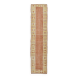 3x11 Pumpkin Orange & Yellow Runner Rug, Handwoven Turkish Runner, 81x344Cm