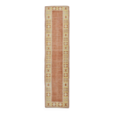 Tapis de couloir turc tissé à la main, orange et jaune citrouille, 3 x 11 cm, 81 x 344 cm