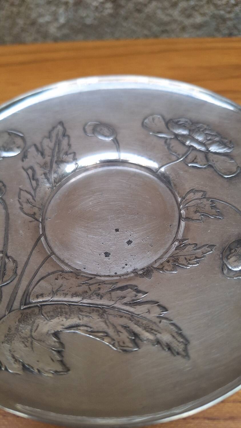 Christofle Gallia silver plated cup and saucer